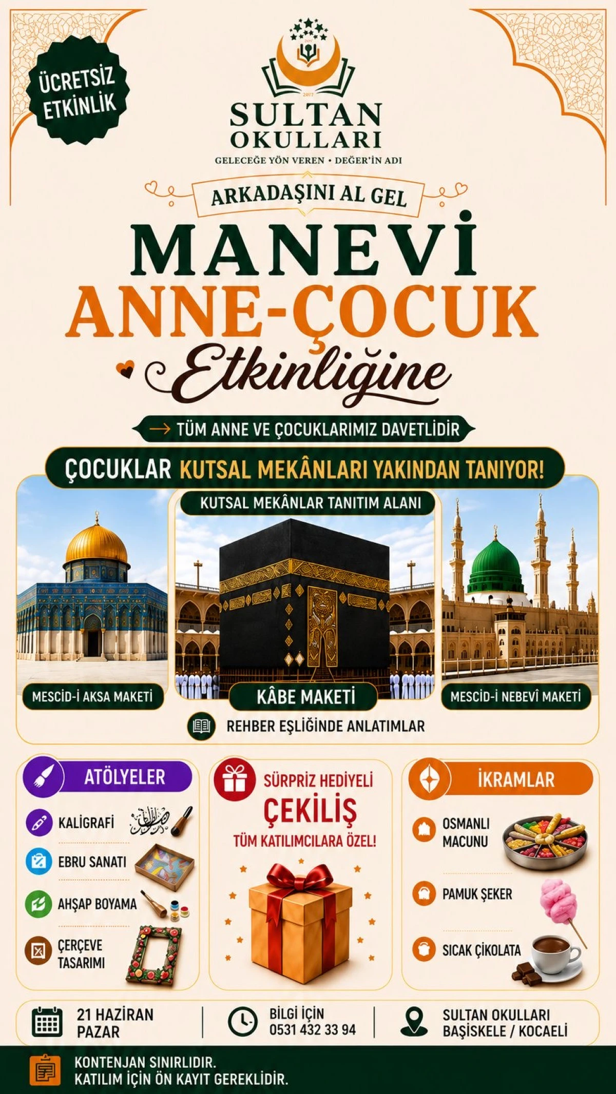 BAŞİSKELE'DE MANEVİ İKLİMDE ANNE-&Ccedil;OCUK BULUŞMASI