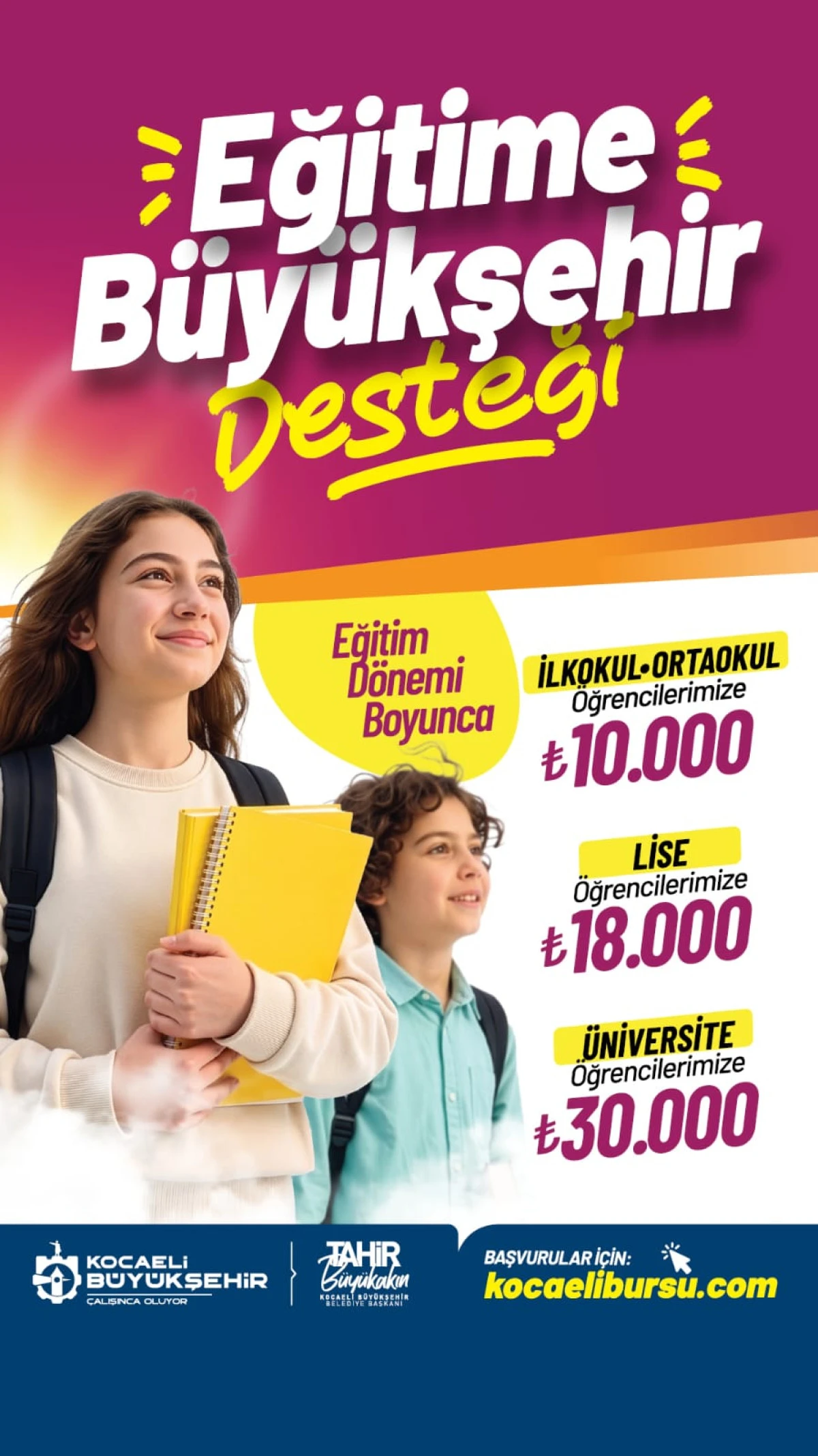 B&Uuml;Y&Uuml;KŞEHİR&rsquo;İN EĞİTİM DESTEĞİNE BAŞVURULAR BAŞLADI