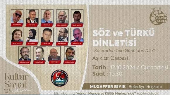 DARICA’DA AŞIKLAR ŞÖLENİ DÜZENLENECEK  