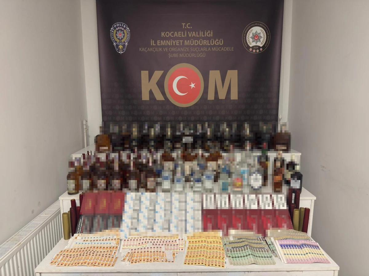 KOCAELİ'DE 5 MİLYON LİRALIK KAÇAKÇILIK OPERASYONU