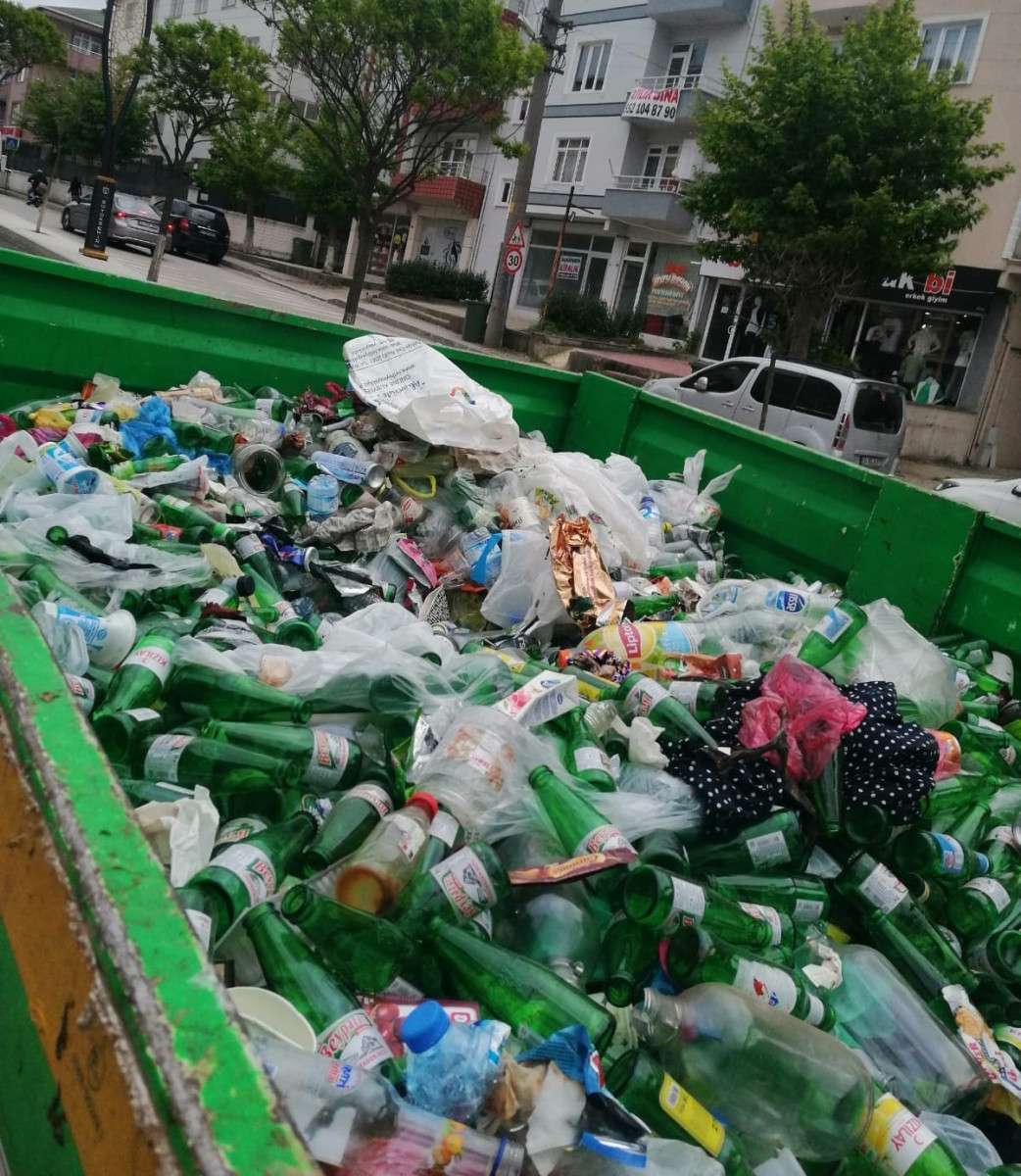 KÖRFEZ'DE 45 TON CAM GERİ DÖNÜŞÜME KAZANDIRILDI  